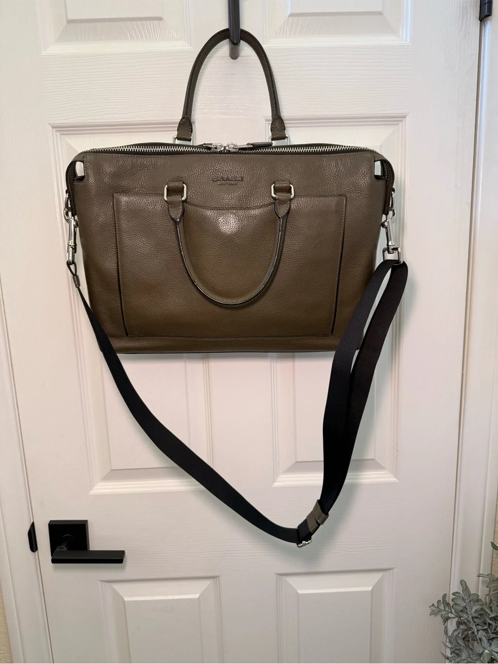 Coach Beckett Pocket Briefcase Olive Green